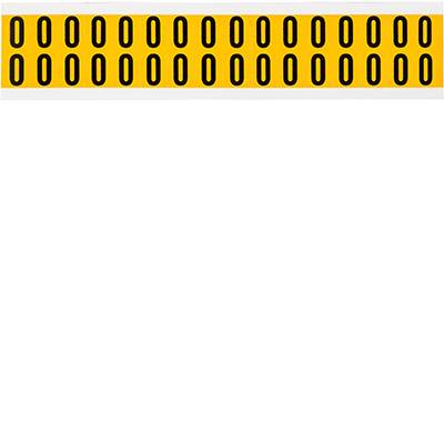 Brady, 1520-O, B-946, Vinyl, Buchstabe O, Schwarz auf Gelb, 14 x 19mm, Schrifthöhe 15mm(25 K. á 32 E.)