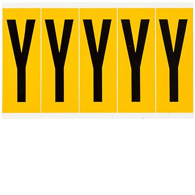 Brady, B-946, 1560-Y, Vinyl, Beschriftung: Y, Schwarz auf Gelb, 44 x 127mm, Schrifthöhe 98mm(25 K. á 5 E.)