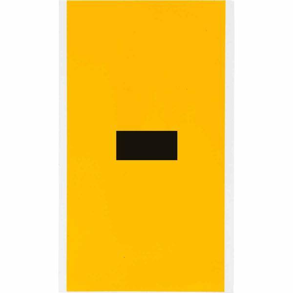 Brady, B-946, 1570-DSH, Vinyl, Beschriftung: - (Bindestrich), Schwarz auf Gelb, 127 x 228mm, Schrifthöhe 152mm(25 K. á 1 E.)