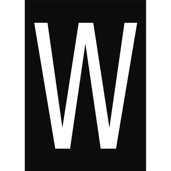 Brady, B-859, A4-Etiketten mit Zahlen und Buchstaben, Magnetischer Kunststoff, Schwarz auf Weiß, 297 x 210 mm, permanent, Beschriftung: W (1 Schild/P