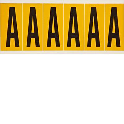 Brady, 1550-A, B-946, Vinyl, Beschriftung: A, Schwarz auf Gelb, 38 x 89mm, Schrifthöhe 75mm(25 K. á 6 E.)