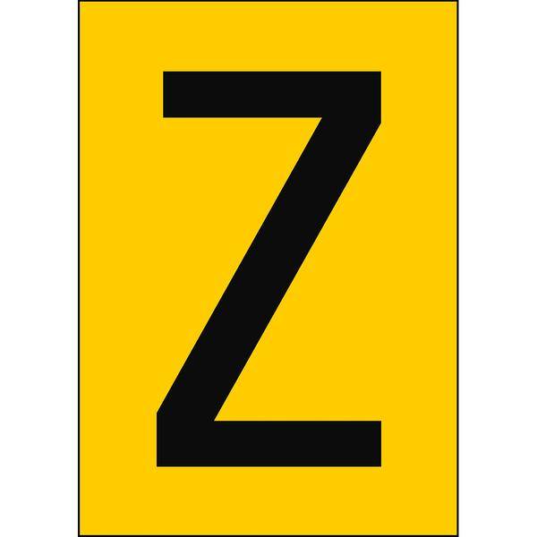 Brady, B-859, A4-Etiketten mit Zahlen und Buchstaben, Magnetischer Kunststoff, Schwarz auf Gelb, 297 x 210 mm, permanent, Beschriftung: Z (1 Schild/Pa