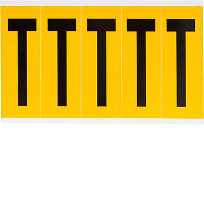 Brady, B-946, 1560-T, Vinyl, Beschriftung: T, Schwarz auf Gelb, 44 x 127mm, Schrifthöhe 98mm(25 K. á 5 E.)