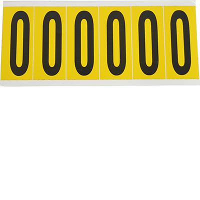 Brady, 1550-O, B-946, Vinyl, Beschriftung: O, Schwarz auf Gelb, 38 x 89mm, Schrifthöhe 75mm(25 K. á 6 E.)