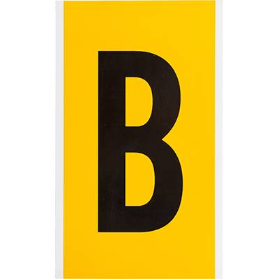 Brady, B-946, 1570-B, Vinyl, Beschriftung: B, Schwarz auf Gelb, 127 x 228mm, Schrifthöhe 152mm(25 K. á 1 E.)