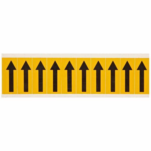 Brady, 1534-ARO, B-946, Vinyl, Beschriftung: -> (Pfeil), Schwarz auf Gelb, 22 x 57mm, Schrifthöhe 50mm(25 K. á 10 E.)