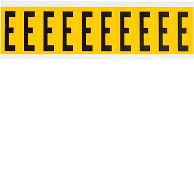 Brady, 1534-E, B-946, Vinyl, Beschriftung: E, Schwarz auf Gelb, 22 x 57mm, Schrifthöhe 50mm(25 K. á 10 E.)