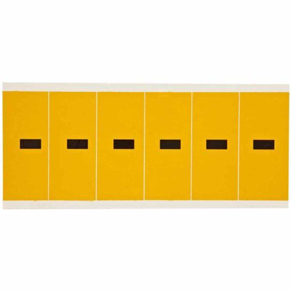 Brady, 1550-DSH, B-946, Vinyl, Beschriftung: - (Bindestrich), Schwarz auf Gelb, 38 x 89mm, Schrifthöhe 75mm(25 K. á 6 E.)