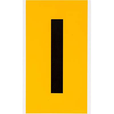Brady, B-946, 1570-I, Vinyl, Beschriftung: I, Schwarz auf Gelb, 127 x 228mm, Schrifthöhe 152mm(25 K. á 1 E.)