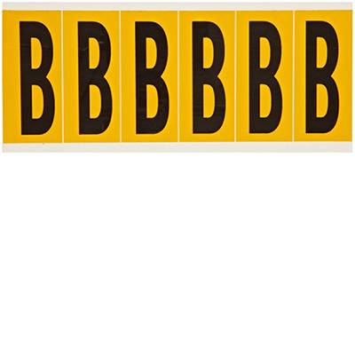 Brady, 1550-B, B-946, Vinyl, Beschriftung: B, Schwarz auf Gelb, 38 x 89mm, Schrifthöhe 75mm(25 K. á 6 E.)