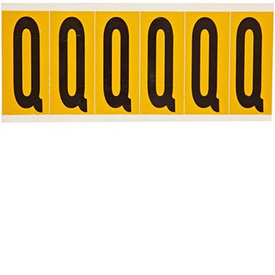 Brady, 1550-Q, B-946, Vinyl, Beschriftung: Q, Schwarz auf Gelb, 38 x 89mm, Schrifthöhe 75mm(25 K. á 6 E.)