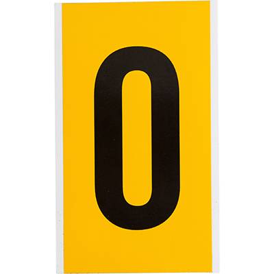 Brady, B-946, 1570-O, Vinyl, Beschriftung: O, Schwarz auf Gelb, 127 x 228mm, Schrifthöhe 152mm(25 K. á 1 E.)