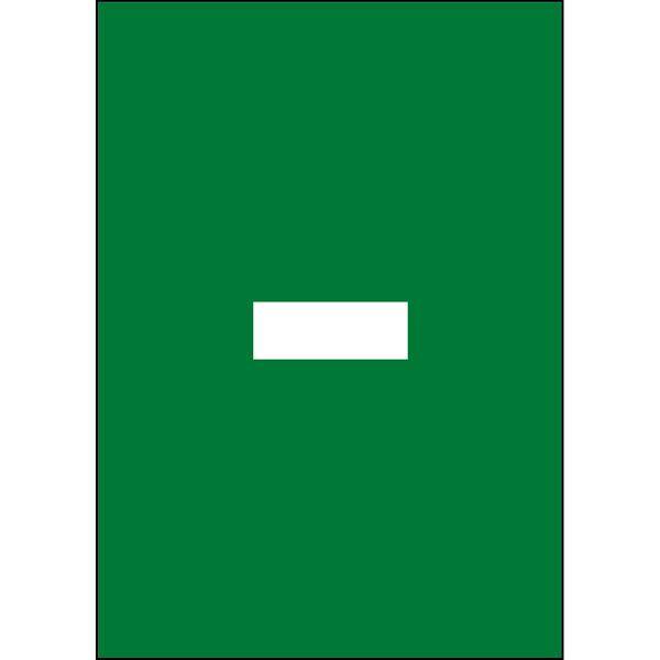 Brady, B-859, A4-Etiketten mit Zahlen und Buchstaben, Magnetischer Kunststoff, Weiß auf Grün, 297 x 210 mm, permanent, Beschriftung: Bindestrich (1