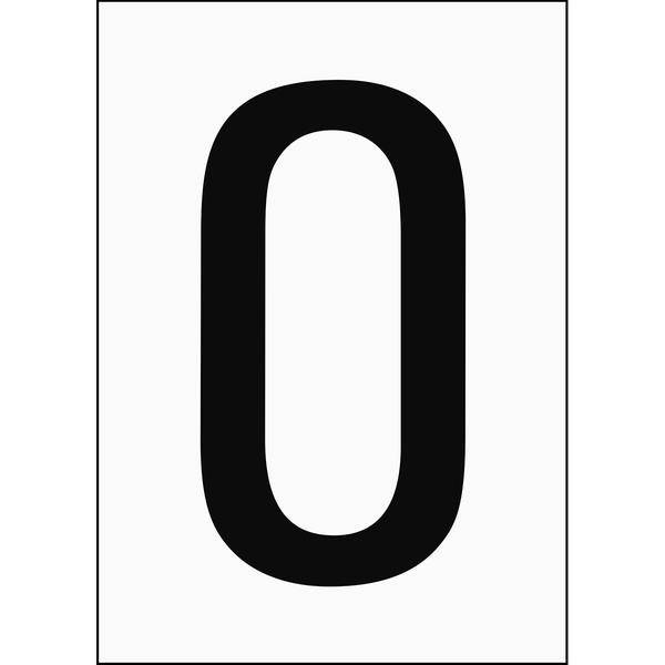 Brady, B-7541, A4-Etiketten mit Zahlen und Buchstaben, Laminierter Polyester, Schwarz auf Weiß, 297 x 210 mm, permanent, Beschriftung: 0 (1 Schild/Pa