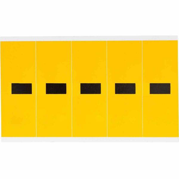 Brady, B-946, 1560-DSH, Vinyl, Beschriftung: - (Bindestrich), Schwarz auf Gelb, 44 x 127mm, Schrifthöhe 98mm(25 K. á 5 E.)