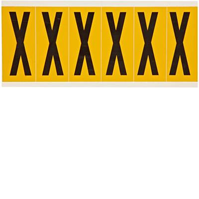 Brady, 1550-X, B-946, Vinyl, Beschriftung: X, Schwarz auf Gelb, 38 x 89mm, Schrifthöhe 75mm(25 K. á 6 E.)