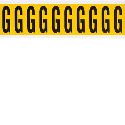 Brady, 1534-G, B-946, Vinyl, Beschriftung: G, Schwarz auf Gelb, 22 x 57mm, Schrifthöhe 50mm(25 K. á 10 E.)