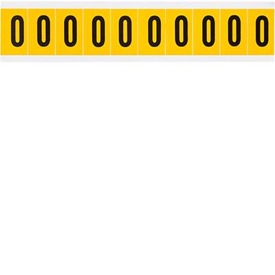 Brady, 1530-O, B-946, Vinyl, Buchstabe O, Schwarz auf Gelb, 22 x 38mm, Schrifthöhe 25mm(25 K. á 10 E.)