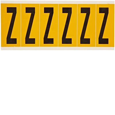 Brady, 1550-Z, B-946, Vinyl, Beschriftung: Z, Schwarz auf Gelb, 38 x 89mm, Schrifthöhe 75mm(25 K. á 6 E.)