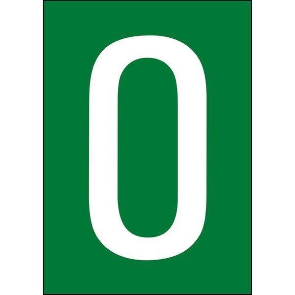 Brady, B-859, A4-Etiketten mit Zahlen und Buchstaben, Magnetischer Kunststoff, Weiß auf Grün, 297 x 210 mm, permanent, Beschriftung: 0 (1 Schild/Pac