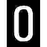 Brady, B-859, A4-Etiketten mit Zahlen und Buchstaben, Magnetischer Kunststoff, Weiß auf Schwarz, 297 x 210 mm, permanent, Beschriftung: 0 (1 Schild/P