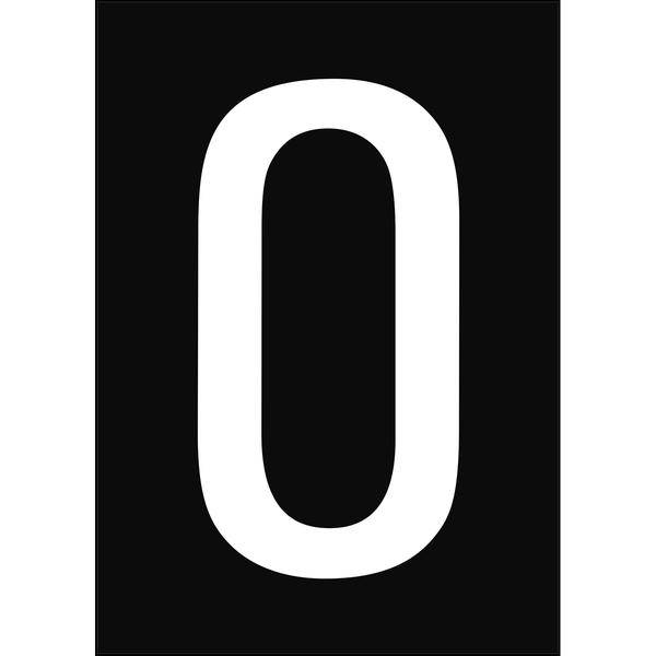 Brady, B-859, A4-Etiketten mit Zahlen und Buchstaben, Magnetischer Kunststoff, Weiß auf Schwarz, 297 x 210 mm, permanent, Beschriftung: 0 (1 Schild/P