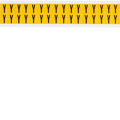 Brady, 1520-Y, B-946, Vinyl, Buchstabe Y, Schwarz auf Gelb, 14 x 19mm, Schrifthöhe 15mm(25 K. á 32 E.)