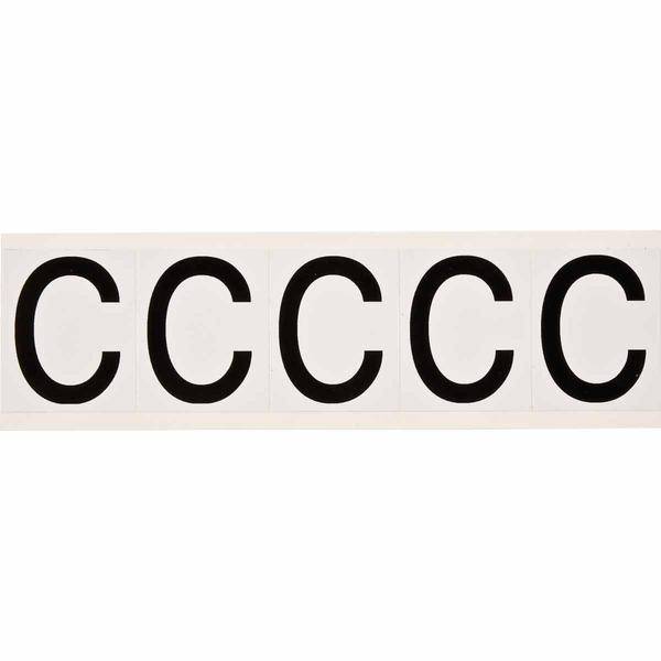 Brady, 9714-C, B-946, Vinyl, Schwarz auf Weiß, Beschriftung: C, 46 x 57mm, Schrifthöhe 49mm(25 K. á 5 E.)