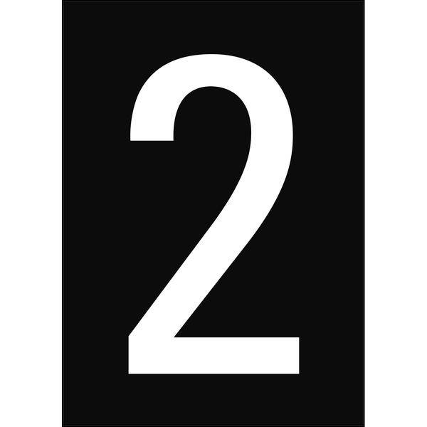 Brady, B-7541, A4-Etiketten mit Zahlen und Buchstaben, Laminierter Polyester, Weiß auf Schwarz, 297 x 210 mm, permanent, Beschriftung: 2 (1 Schild/Pa