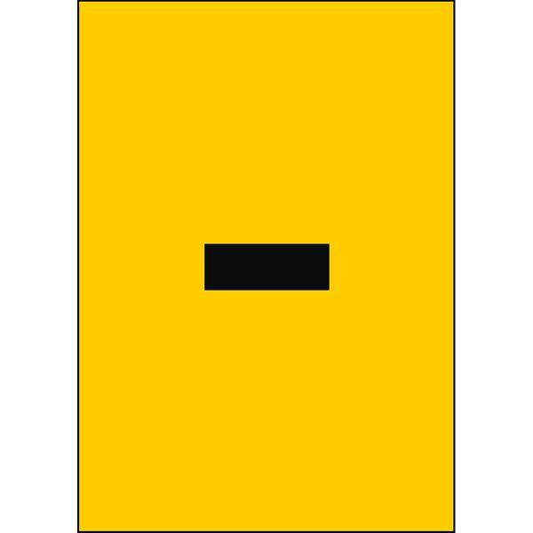 Brady, B-859, A4-Etiketten mit Zahlen und Buchstaben, Magnetischer Kunststoff, Schwarz auf Gelb, 297 x 210 mm, permanent, Beschriftung: Bindestrich (1