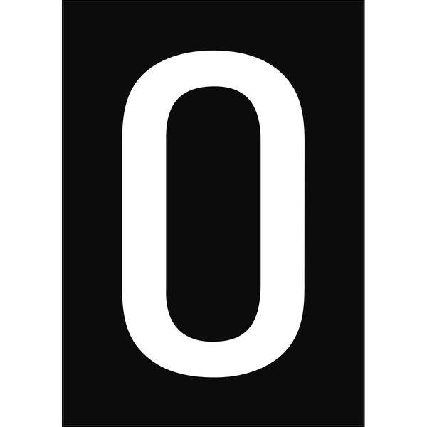 Brady, B-859, A4-Etiketten mit Zahlen und Buchstaben, Magnetischer Kunststoff, Schwarz auf Weiß, 297 x 210 mm, permanent, Beschriftung: O (1 Schild/P