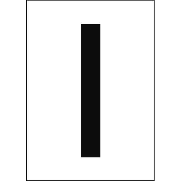 Brady, B-7541, A4-Etiketten mit Zahlen und Buchstaben, Laminierter Polyester, Schwarz auf Weiß, 297 x 210 mm, permanent, Beschriftung: I (1 Schild/Pa