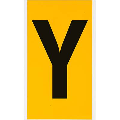 Brady, B-946, 1570-Y, Vinyl, Beschriftung: Y, Schwarz auf Gelb, 127 x 228mm, Schrifthöhe 152mm(25 K. á 1 E.)
