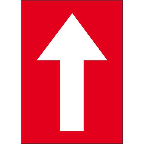 Brady, B-859, A4-Etiketten mit Zahlen und Buchstaben, Magnetischer Kunststoff, Weiß auf Rot, 297 x 210 mm, permanent, Beschriftung: Pfeil (1 Schild/P