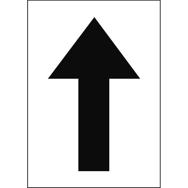 Brady, B-7541, A4-Etiketten mit Zahlen und Buchstaben, Laminierter Polyester, Schwarz auf Weiß, 297 x 210 mm, permanent, Beschriftung: Pfeil (1 Schil