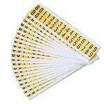 Brady, B-946, 1570-# Kit, Vinyl, Beschriftung: Zahlen Set (0-9), Schwarz auf Gelb, 127 x 228mm, Schrifthöhe 152mm(25 K. á 1 E.)