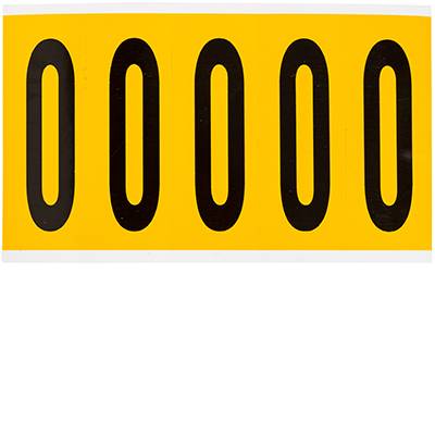 Brady, B-946, 1560-O, Vinyl, Beschriftung: O, Schwarz auf Gelb, 44 x 127mm, Schrifthöhe 98mm(25 K. á 5 E.)