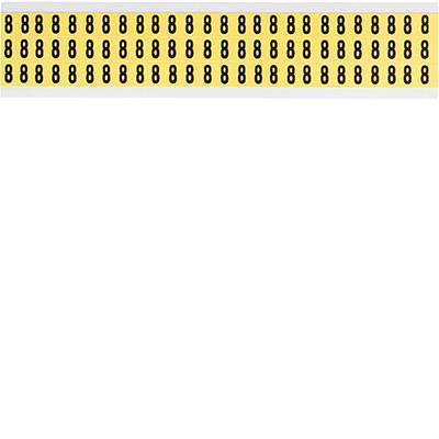 Brady, 1520-9, B-946, Vinyl, Zahl 9, Schwarz auf Gelb, 14 x 19mm, Schrifthöhe 15mm(25 K. á 32 E.)