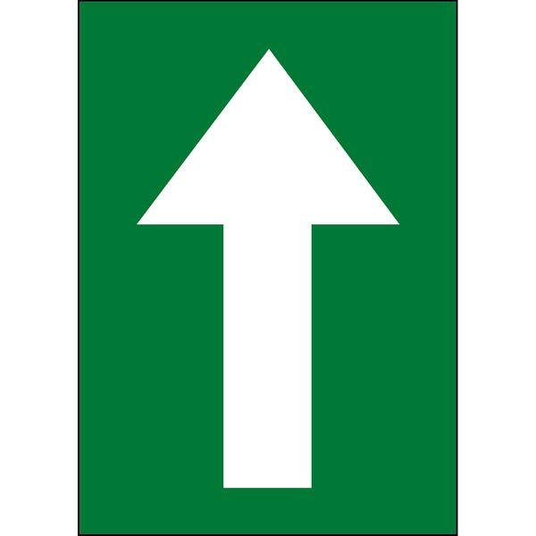 Brady, B-859, A4-Etiketten mit Zahlen und Buchstaben, Magnetischer Kunststoff, Weiß auf Grün, 297 x 210 mm, permanent, Beschriftung: Pfeil (1 Schild