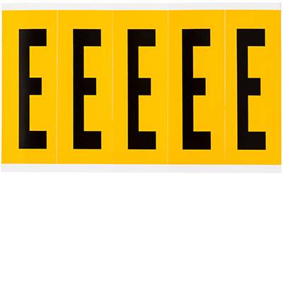 Brady, B-946, 1560-E, Vinyl, Beschriftung: E, Schwarz auf Gelb, 44 x 127mm, Schrifthöhe 98mm(25 K. á 5 E.)
