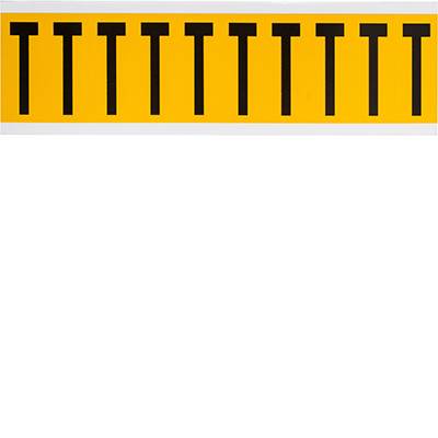 Brady, 1534-T, B-946, Vinyl, Beschriftung: T, Schwarz auf Gelb, 22 x 57mm, Schrifthöhe 50mm(25 K. á 10 E.)
