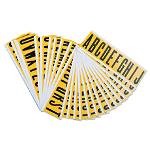 Brady, 9714-LTR Kit, B-946, Vinyl, Beschriftung: Buchstabenset (A-Z), Schwarz auf Weiß, 46 x 57mm, Schrifthöhe 49mm(25 K. á 5 E.)