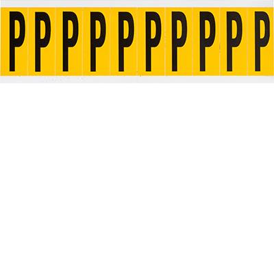 Brady, 1534-P, B-946, Vinyl, Beschriftung: P, Schwarz auf Gelb, 22 x 57mm, Schrifthöhe 50mm(25 K. á 10 E.)