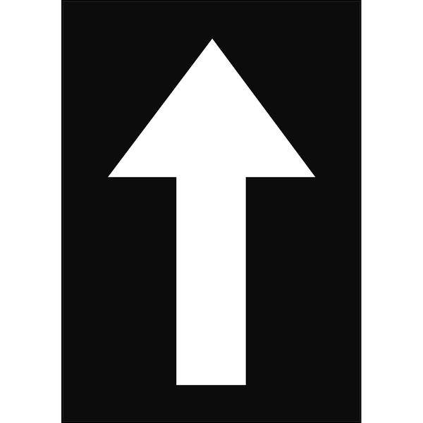 Brady, B-859, A4-Etiketten mit Zahlen und Buchstaben, Magnetischer Kunststoff, Weiß auf Schwarz, 297 x 210 mm, permanent, Beschriftung: Pfeil (1 Schi