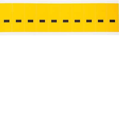 Brady, 1534-DSH, B-946, Vinyl, Beschriftung: - (Bindestrich), Schwarz auf Gelb, 22 x 57mm, Schrifthöhe 50mm(25 K. á 10 E.)