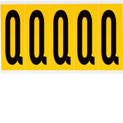Brady, B-946, 1560-Q, Vinyl, Beschriftung: Q, Schwarz auf Gelb, 44 x 127mm, Schrifthöhe 98mm(25 K. á 5 E.)