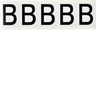 Brady, 9714-B, B-946, Vinyl, Schwarz auf Weiß, Beschriftung: B, 46 x 57mm, Schrifthöhe 49mm(25 K. á 5 E.)