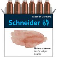 Packung mit Schneider-Tintenpatronen, Cognac-Farbe, mit den Aufschriften „Made in Germany