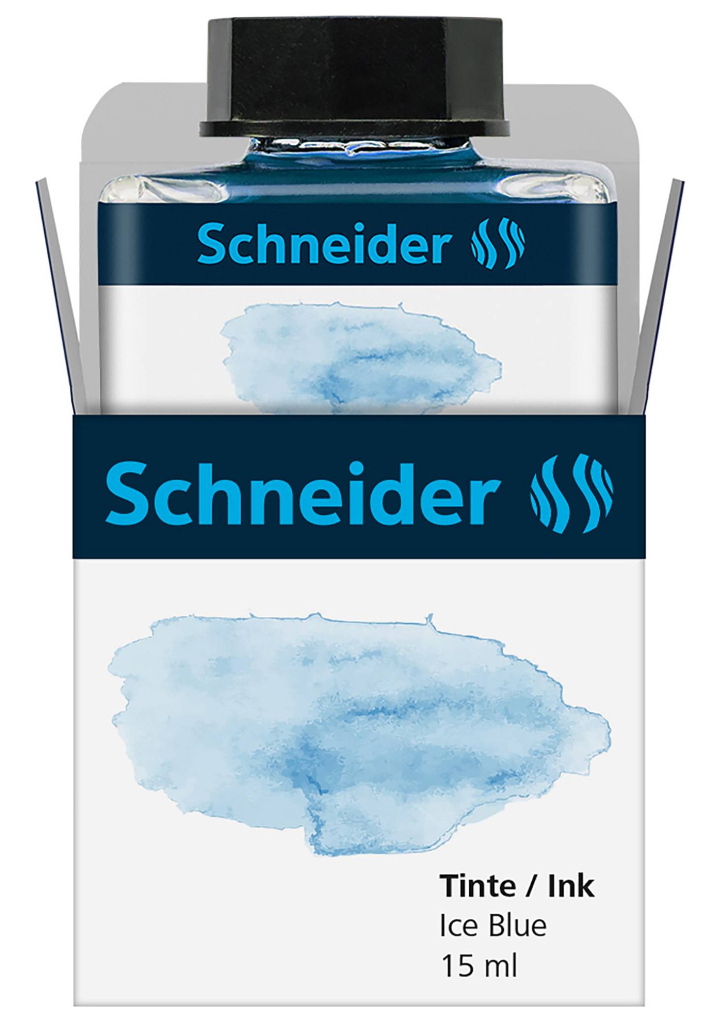 Tintenglas Pastell 15 ml Ice Blue, flüssige Pastell-Tinte