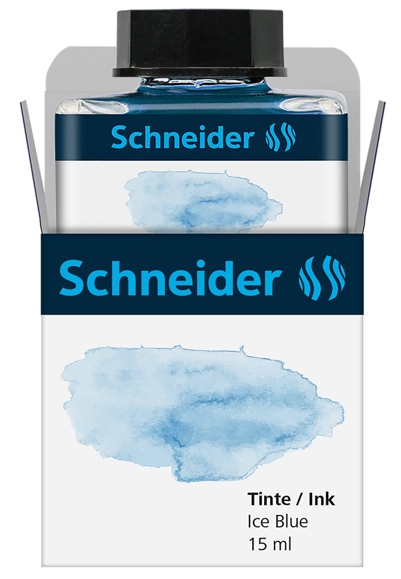 Tintenglas Pastell 15 ml Ice Blue, flüssige Pastell-Tinte